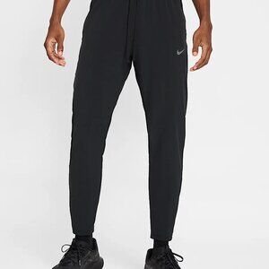 Nike Men's Black Dri-Fit Elastic Waist Tapered Leg Running Jogger Pant Size L